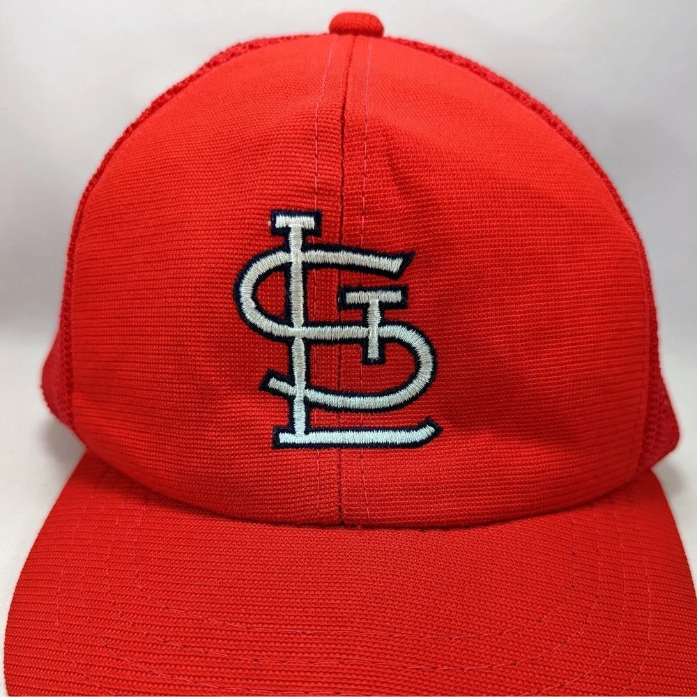 VTG St‎ Louis Cardinals MLB 80s Snapback Trucker Mesh Hat Cap Kids Boys Youth